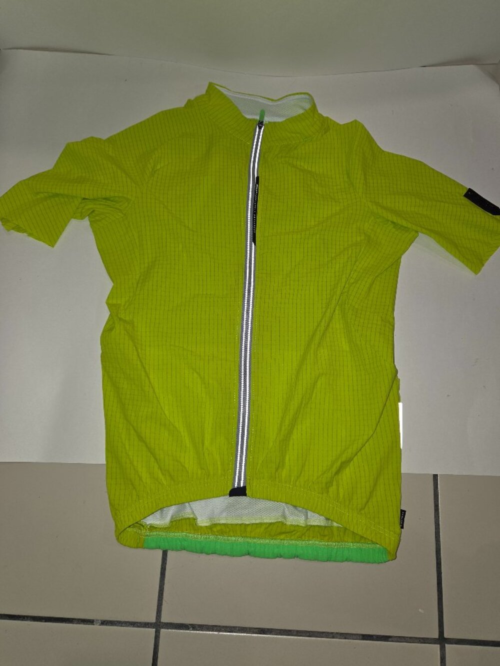 Q36.5 Women's Yellow Short Sleeve Cycling Jersey, Size S Pinstripe Great cond.